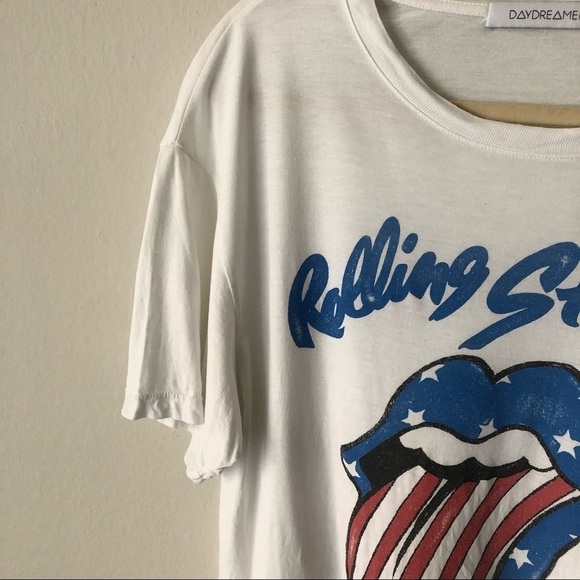 Daydreamer Rolling Stones Stars And Stripes Boyfriend Tee Small - Picture 7 of 10